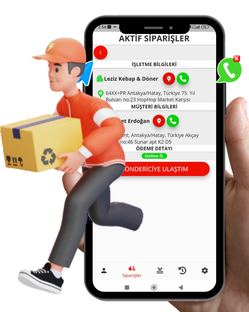 kurye-geliyor-mobil-app